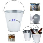Customizes 5Qt Galvanized Ice Buckets Metal Party Insulated Cooler