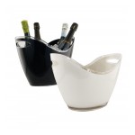 Small Black or White Oval Wine Bucket with Logo
