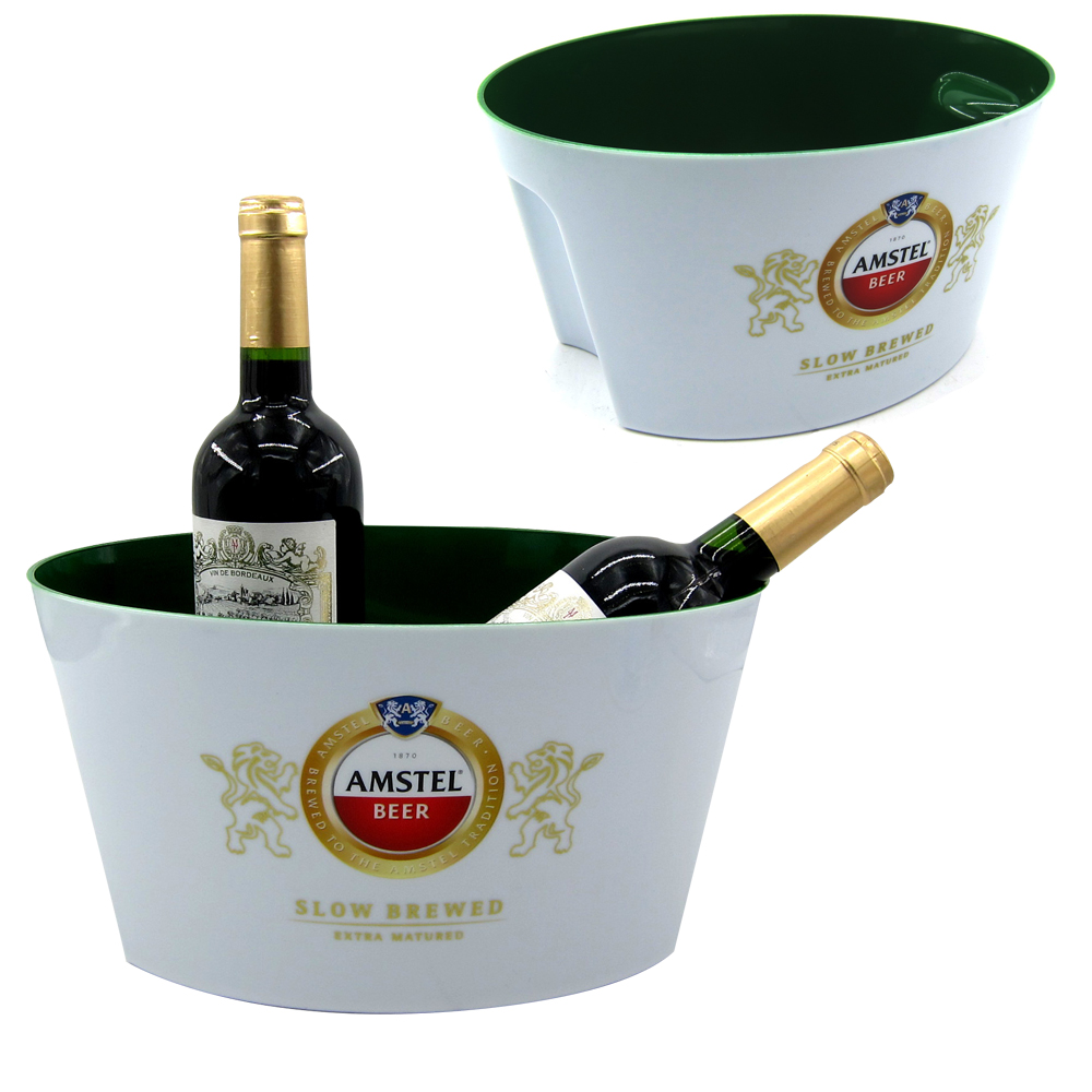 Double Colors Oval Bucket With Build-In Handle/7L with Logo Double Colors Oval Bucket With Build-In Handle/7L with Logo