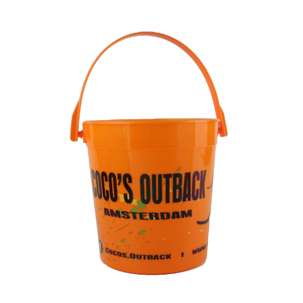 Custom Custom 32 Oz./1L Plastic Pail Or Mini Bucket w/Handle