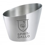 Large Slant Metal Ice Bucket with Logo