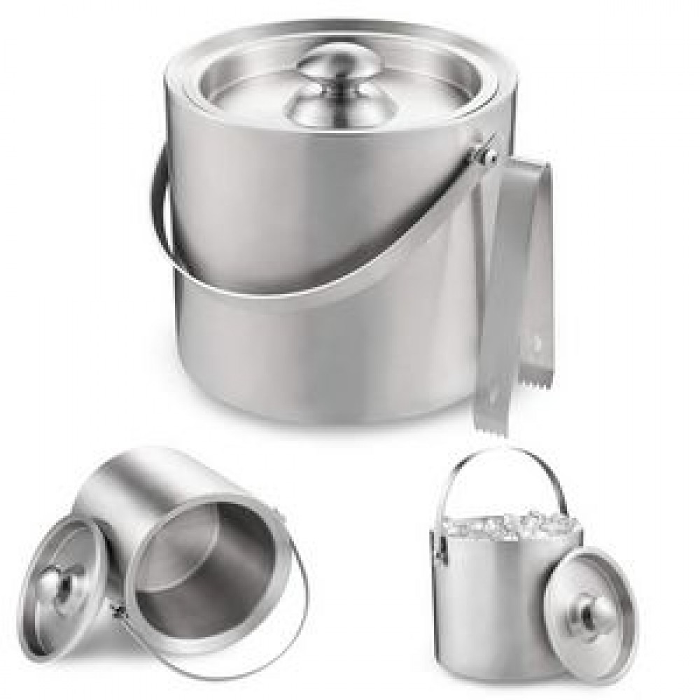 Promotional Double Walled Stainless Steel Ice Bucket 1.3L