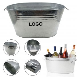 Galvanized Metal Ice Bucket with Logo