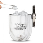 Snowfox Marble Ice Bucket with Logo