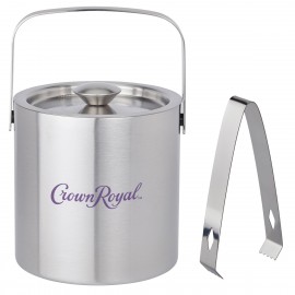 1.3 L Double Walled Stainless Steel Ice Bucket with Logo