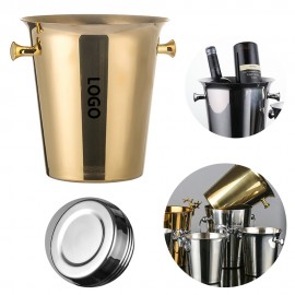 Logo Branded Gold Stainless Steel 5L Champagne Ice Bucket  Logo Branded Gold Stainless Steel 5L Champagne Ice Bucket