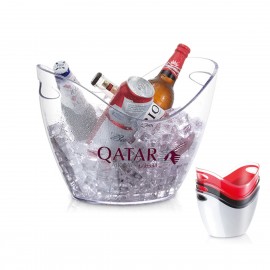 Clear Champagne Ice Bucket with Logo  Clear Champagne Ice Bucket with Logo