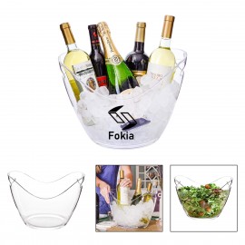 8L Acrylic Champagne Wine Ice Bucket with Logo