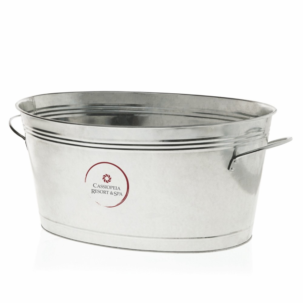 Logo Branded True Galvanized Ice Bucket Logo Branded True Galvanized Ice Bucket