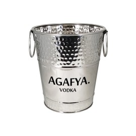 Customizes BREKX Berkshire Hammered Wine Bucket in Stainless Steel