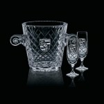 Custom Imprinted Medallion Wine Cooler & 2 Flutes