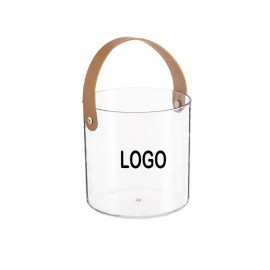 Logo Branded Round Ice Bucket With Handle