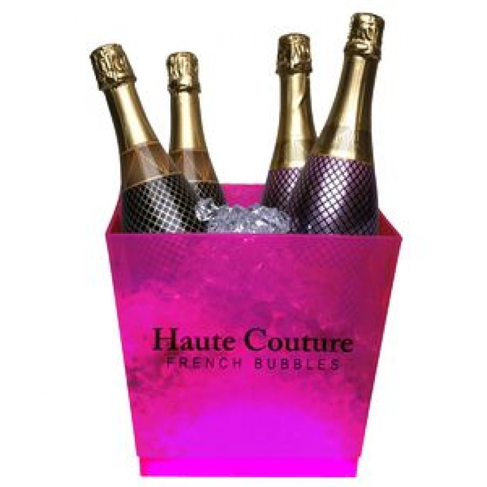 Square LED Ice Bucket with Logo