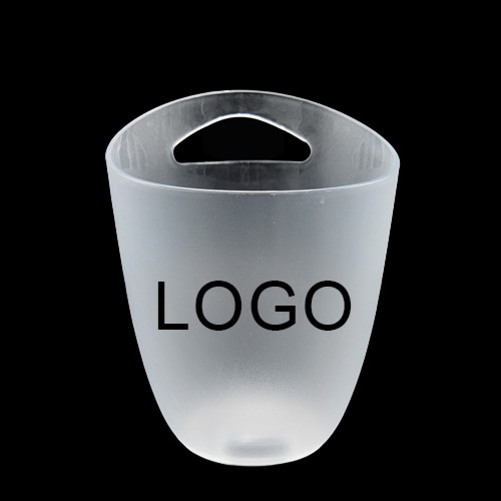 4 Liter Plastic Beer Wine Ice Bucket with Single Handle with Logo