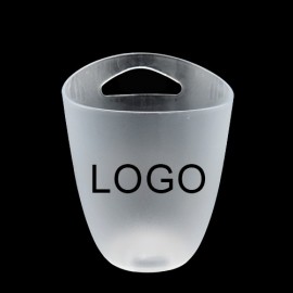 4 Liter Plastic Beer Wine Ice Bucket with Single Handle with Logo