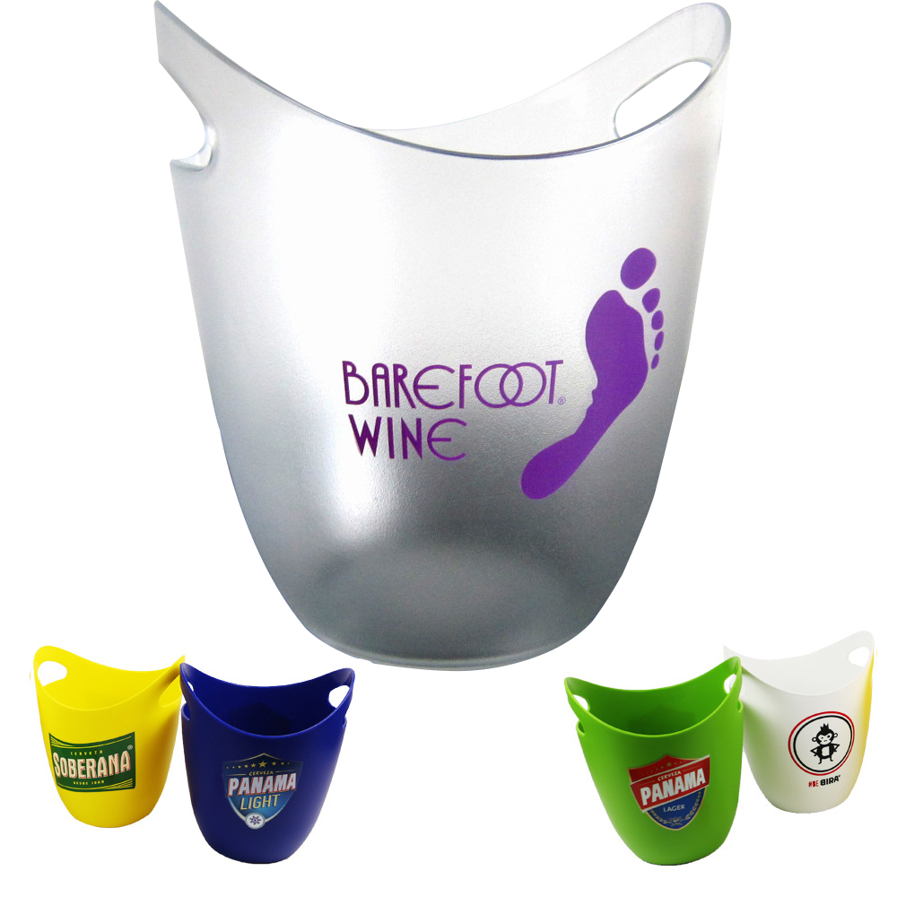 5L Double Tote Plastic Ice Bucket with Logo