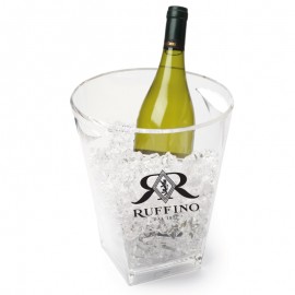 Acrylic Single Bottle Champagne Wine Ice Bucket Chiller with Logo