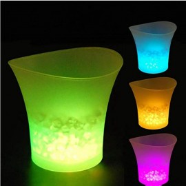 5L Glowing LED Ice Bucket Champagne Wine Drinks Beer Ice Cooler for Restaurant Bars Nightclubs KTV with Logo  5L Glowing LED Ice Bucket Champagne Wine Drinks Beer Ice Cooler for Restaurant Bars Nightclubs KTV with Logo
