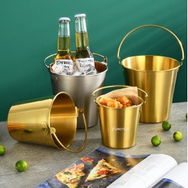 304 Stainless Steel 1.7L Ice Bucket WIth Handle For Bar Party with Logo  304 Stainless Steel 1.7L Ice Bucket WIth Handle For Bar Party with Logo