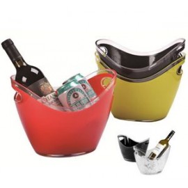 Personalized Ice Bucket Clear Acrylic 2 Wine