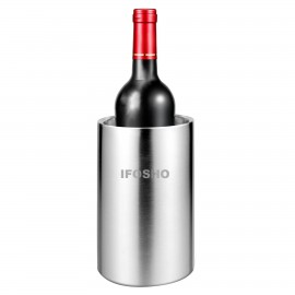 Customizes Stainless Steel Double Wall Wine Bottle Cooler Bucket  Customizes Stainless Steel Double Wall Wine Bottle Cooler Bucket