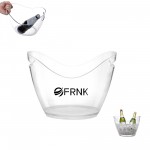 4L Clear Acrylic Cooler Ice Bucket with Logo