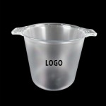 Promotional Plastic Clear Ice Bucket with Handles