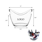 Clear Plastic Ice Bucket with Logo