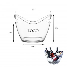 Clear Plastic Ice Bucket with Logo  Clear Plastic Ice Bucket with Logo