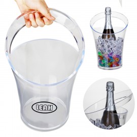 Logo Branded Clear Acrylic Plastic Ice Bucket  Logo Branded Clear Acrylic Plastic Ice Bucket
