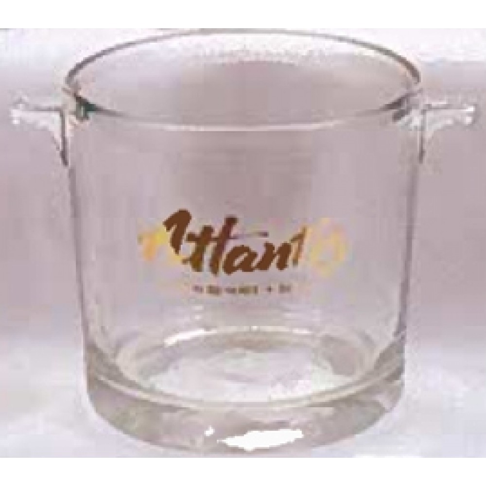 34 3/4 Oz. Artico Glass Ice Bucket with Logo