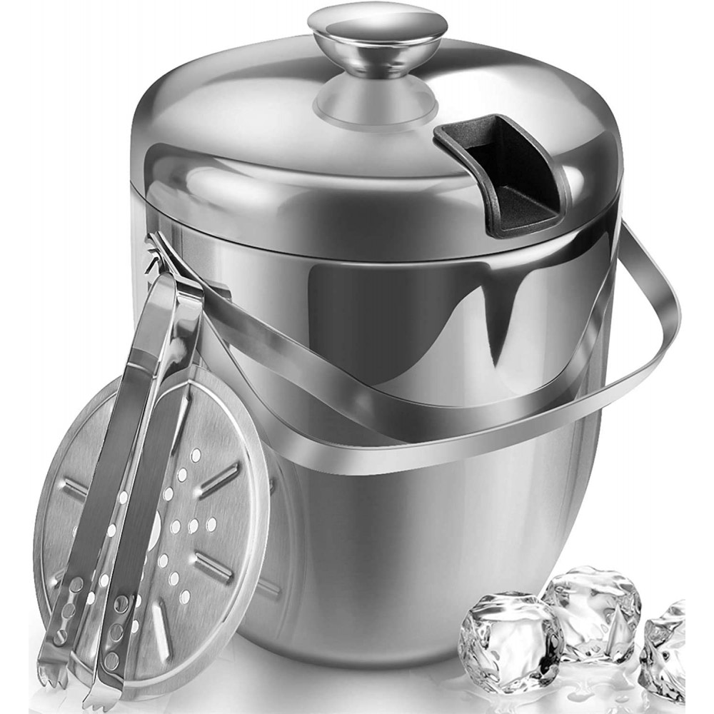 1300 Mil Ice Bucket Insulated with Tongs and Lids with Logo