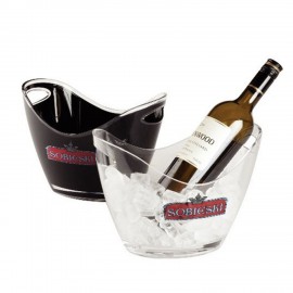 Plastic Tub For Drinks Ice Bucket Acrylic Bucket Beverage Cooler Bucket with Logo  Plastic Tub For Drinks Ice Bucket Acrylic Bucket Beverage Cooler Bucket with Logo