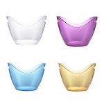Customizes Colorful Single Layer Ice Bucket Acrylic Bucket Beverage Clear Cooler Bucket