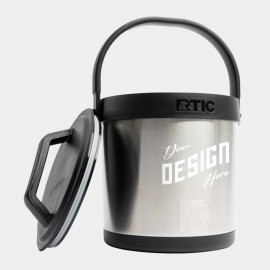 Logo Branded 100 oz. RTIC Stainless Steel Vacuum Insulated Ice Bucket  Logo Branded 100 oz. RTIC Stainless Steel Vacuum Insulated Ice Bucket