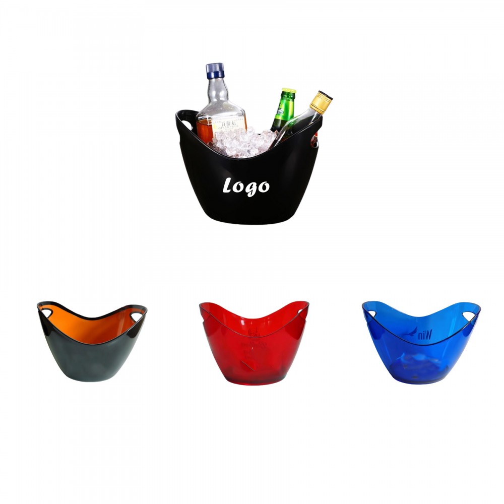 Logo Branded 3.5L Bar Party Clear Ice Buckets Logo Branded 3.5L Bar Party Clear Ice Buckets