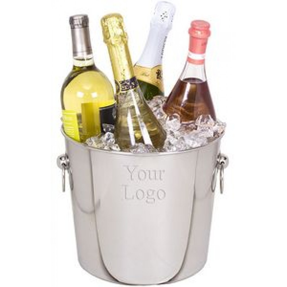Ideal Quattro Stainless Steel Wine & Champagne Chiller with Logo