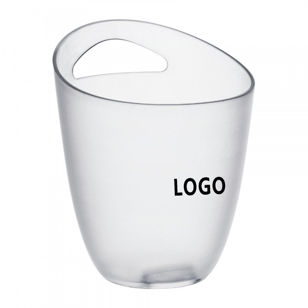 Personalized 3.2L Plastic Clear Ice Bucket with Handle