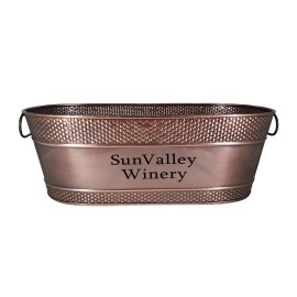 Custom BREKX Colt Hammered Oval Bucket in Antique Copper Finish  Custom BREKX Colt Hammered Oval Bucket in Antique Copper Finish