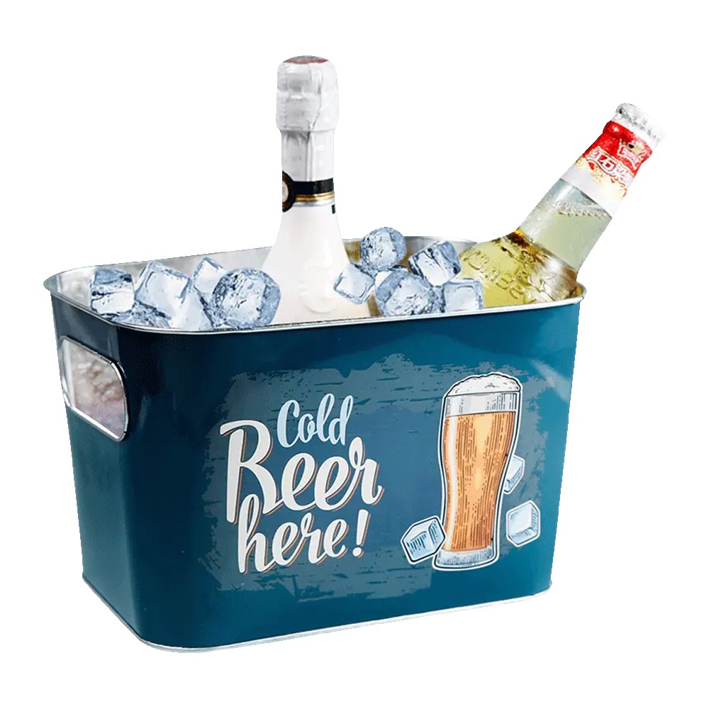 8L Galvanized Deep Beverage Bucket with Logo 8L Galvanized Deep Beverage Bucket with Logo