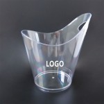 5L Clear Plastic Ice Bucket with Handle with Logo