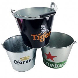 Customizes Wood Handle Ice Bucket With Two Opener  Customizes Wood Handle Ice Bucket With Two Opener