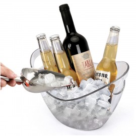 Single Layer Ice Bucket Acrylic Bucket Beverage Clear Cooler Bucket with Logo  Single Layer Ice Bucket Acrylic Bucket Beverage Clear Cooler Bucket with Logo