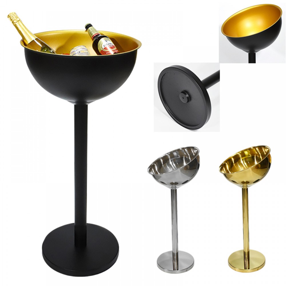 Stainless Steel Ice Bucket Stand with Logo Stainless Steel Ice Bucket Stand with Logo
