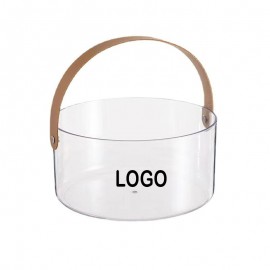 Round Ice Bucket With Handle with Logo