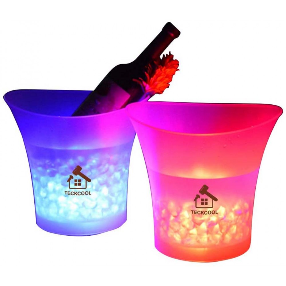 5L Led PP Ice Bucket with Logo
