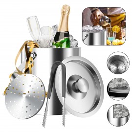 Logo Branded Double Wall Ice Bucket With Lid