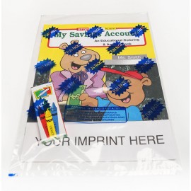 Custom Imprinted My Savings Account Coloring Book Fun Pack
