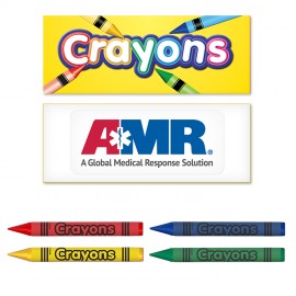 4 Pack of Crayons With Full Color Decal with Logo