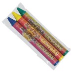 Custom Imprinted 3 Pack Custom Crayons in Cello Wrapper